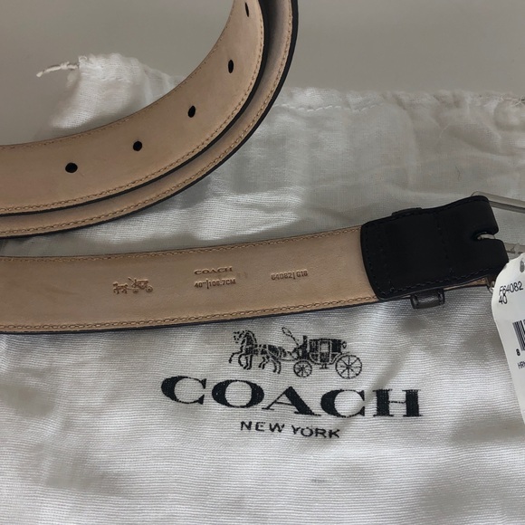 COACH Men’s Leather Brown Belt Size 40 NWT - Picture 5 of 7